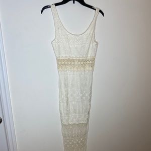 White Long Lace Dress